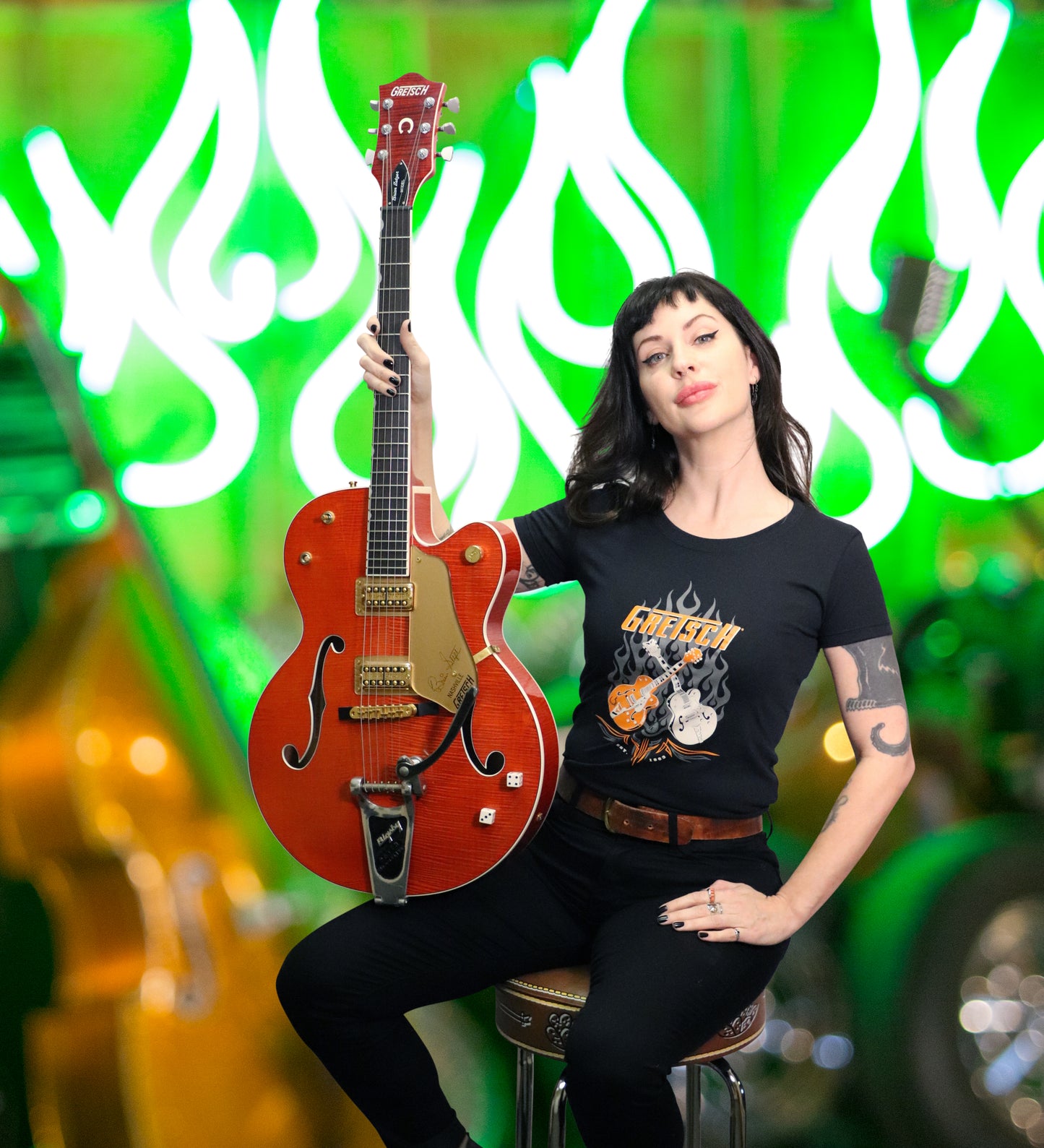 Gretsch Ladies Dual Guitar T-Shirt - GretschGear