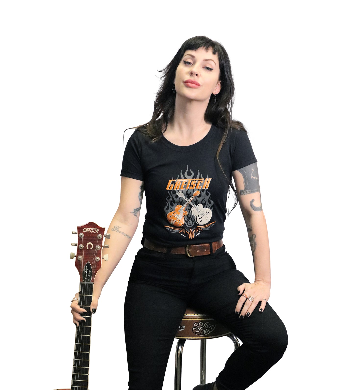 Gretsch Ladies Dual Guitar T-Shirt - GretschGear