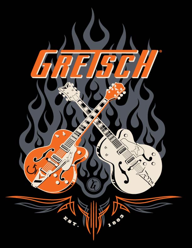 Gretsch Ladies Dual Guitar T-Shirt - GretschGear