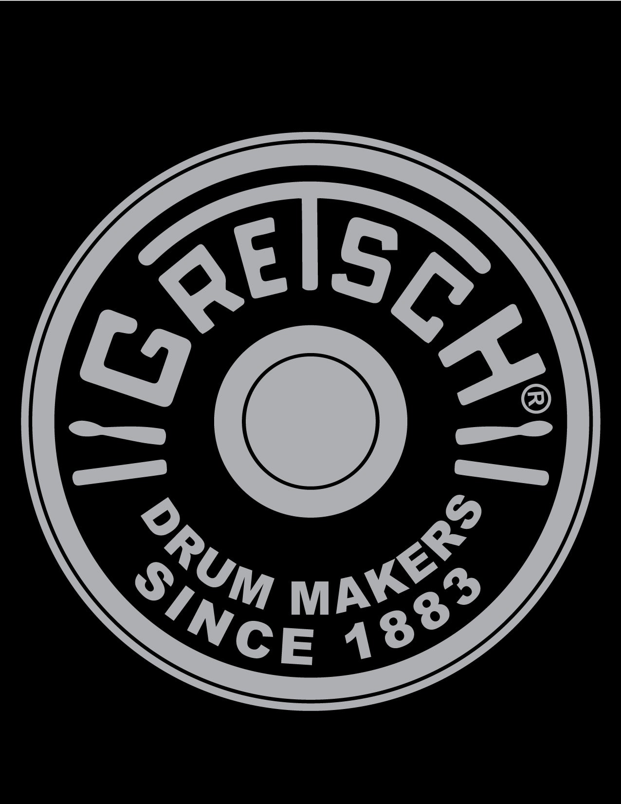 Gretsch Round Badge 100% Cotton T-Shirt, Black - GretschGear