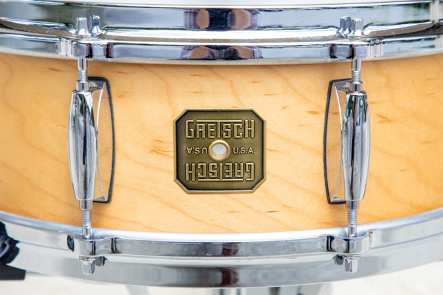 GRETSCH USA Custom 5 x 14 8-Lug Satin Maple Snare, Relic NOS - GretschGear