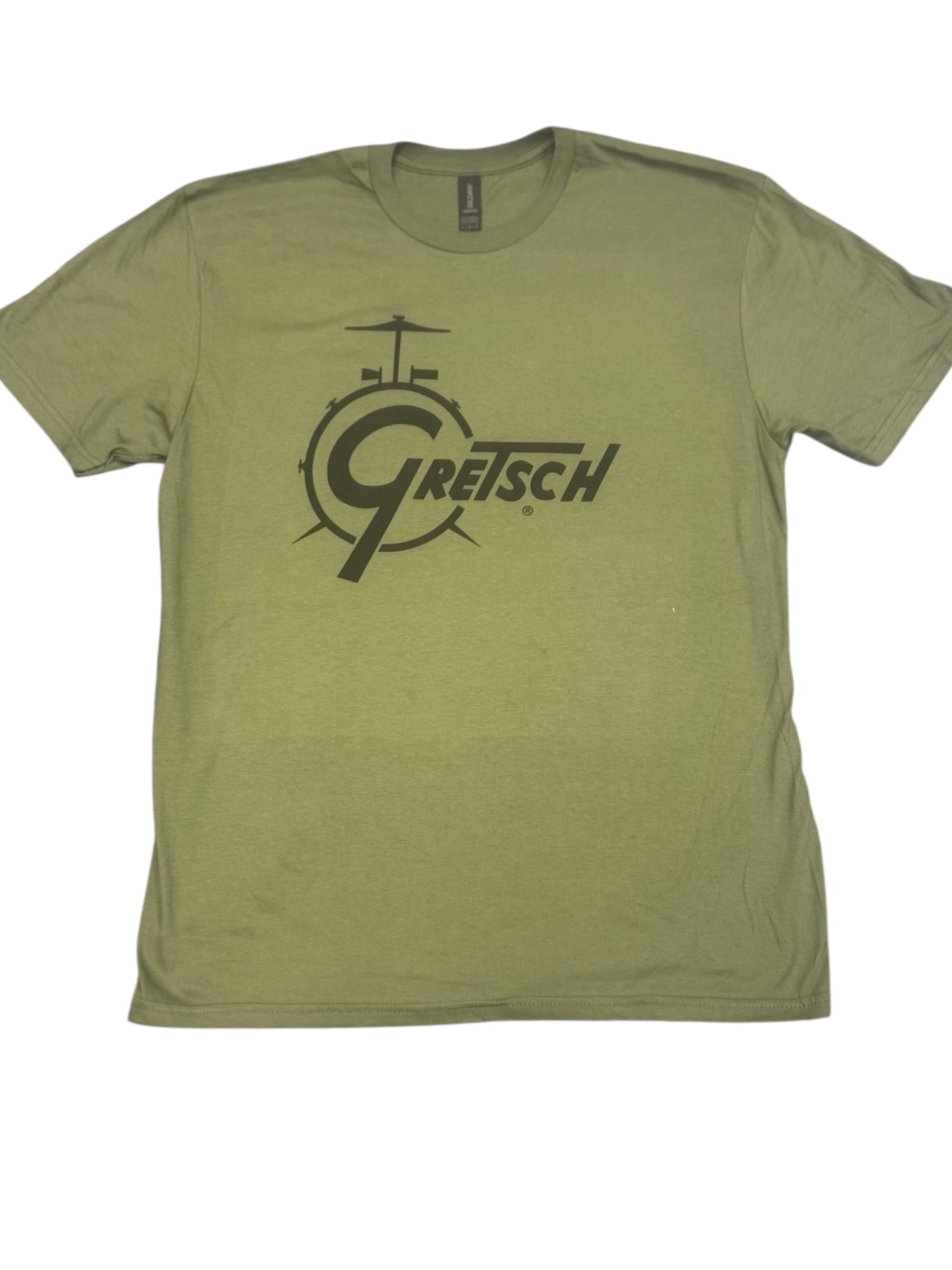 NEW! Gretsch Drum Logo Tee, Military Green