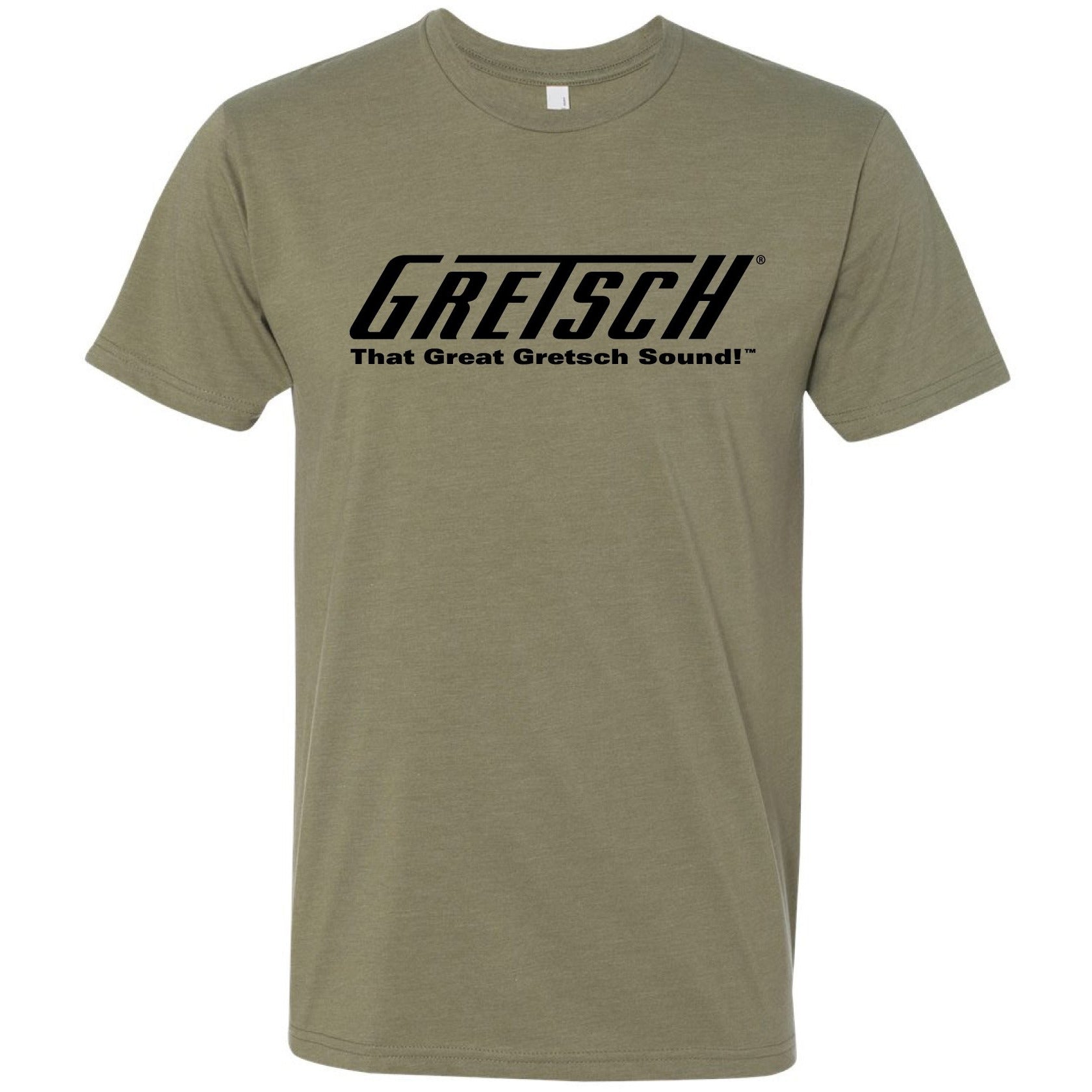 Gretsch T-Roof Logo Crew T-Shirt (Light Olive) - GretschGear