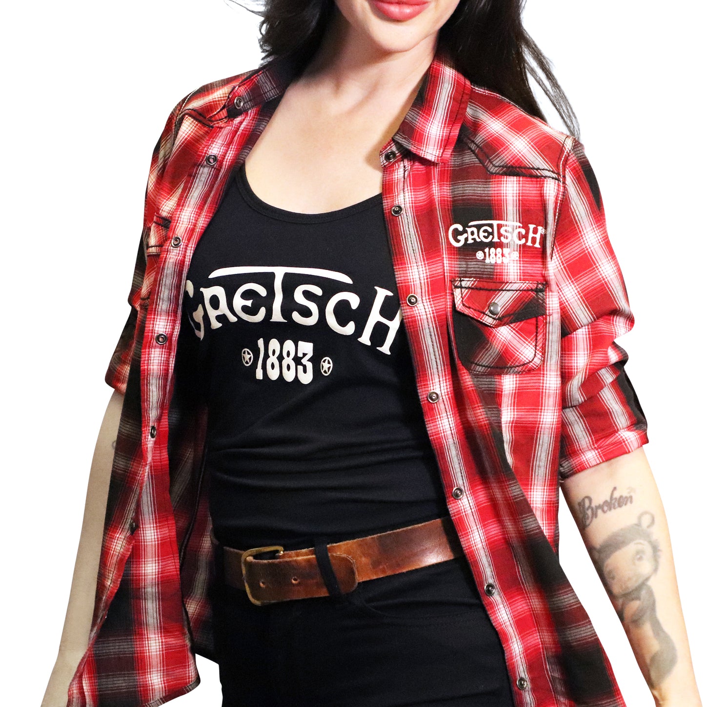 Gretsch Ladies Western Plaid Shirt - GretschGear