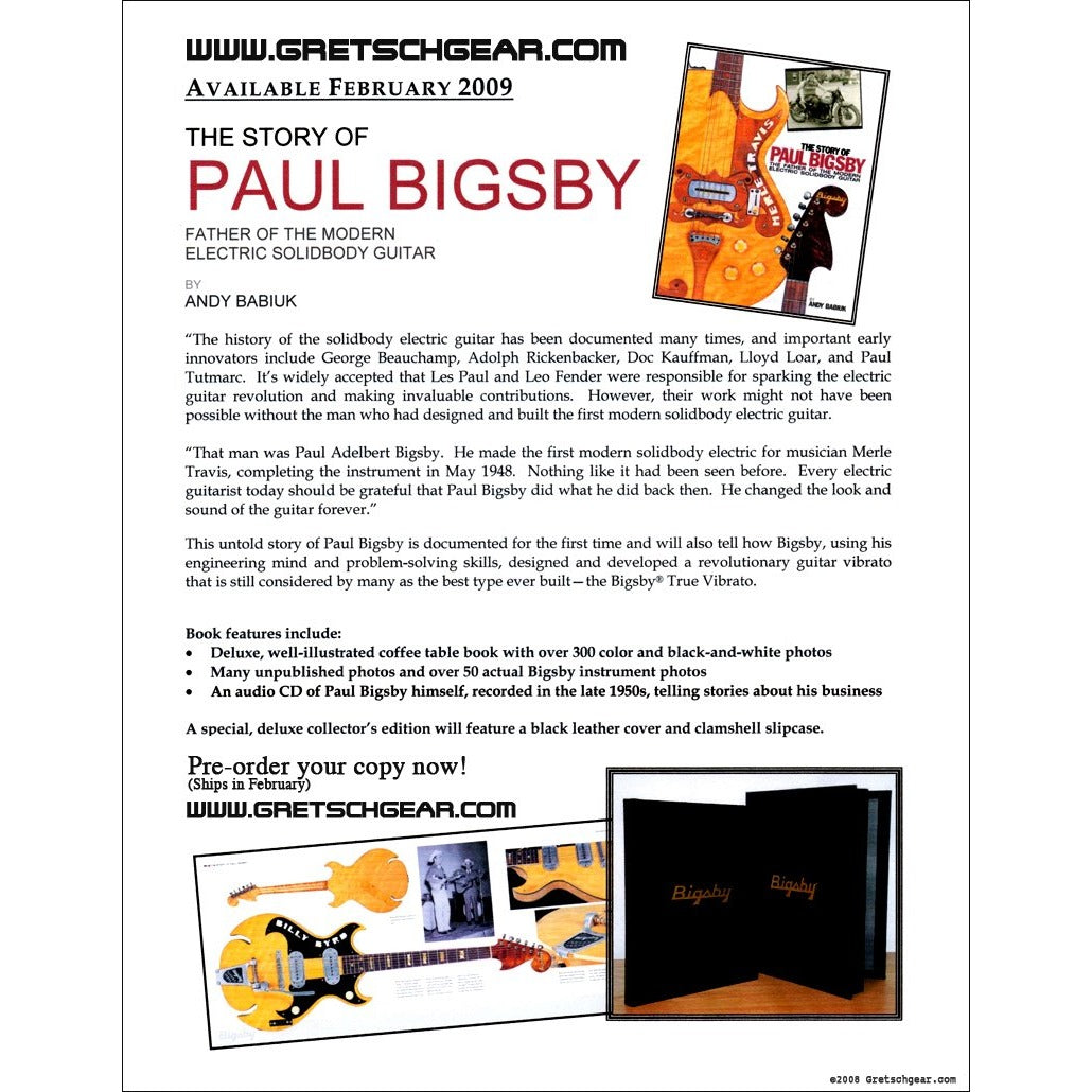 Book: Story of Paul Bigsby, Limited Edition - Special Collector's Edition - GretschGear