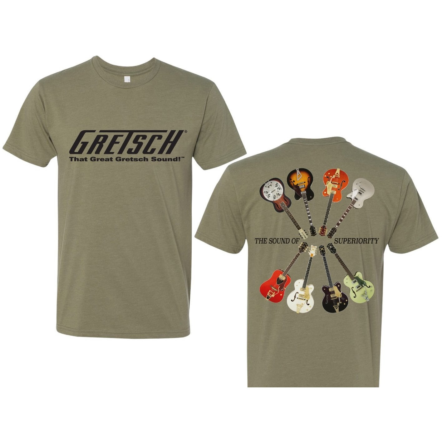Gretsch Sound of Superiority Shirt, Light Olive - GretschGear
