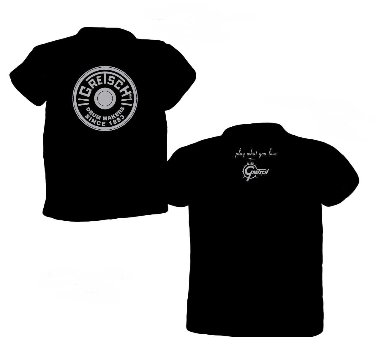 Gretsch Round Badge 100% Cotton T-Shirt, Black - GretschGear