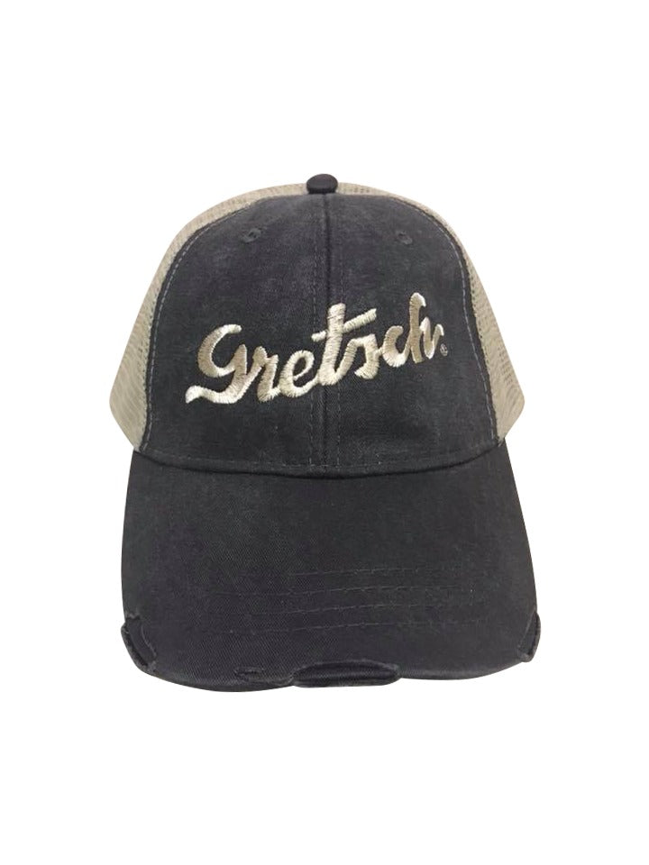 Gretsch Vintage Script Hat, Black/Tan - GretschGear