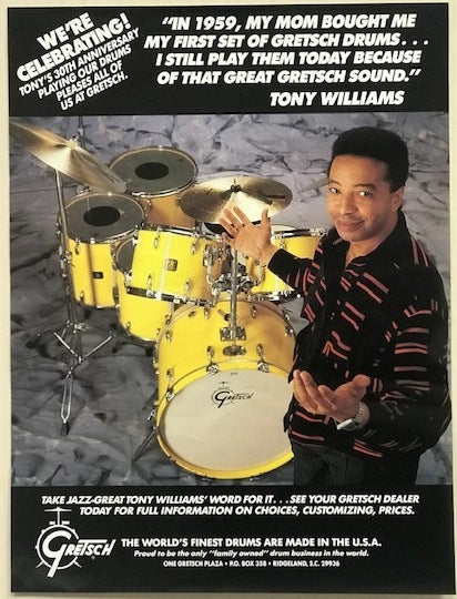 Tony Williams Vintage Gretsch Drum Poster - GretschGear