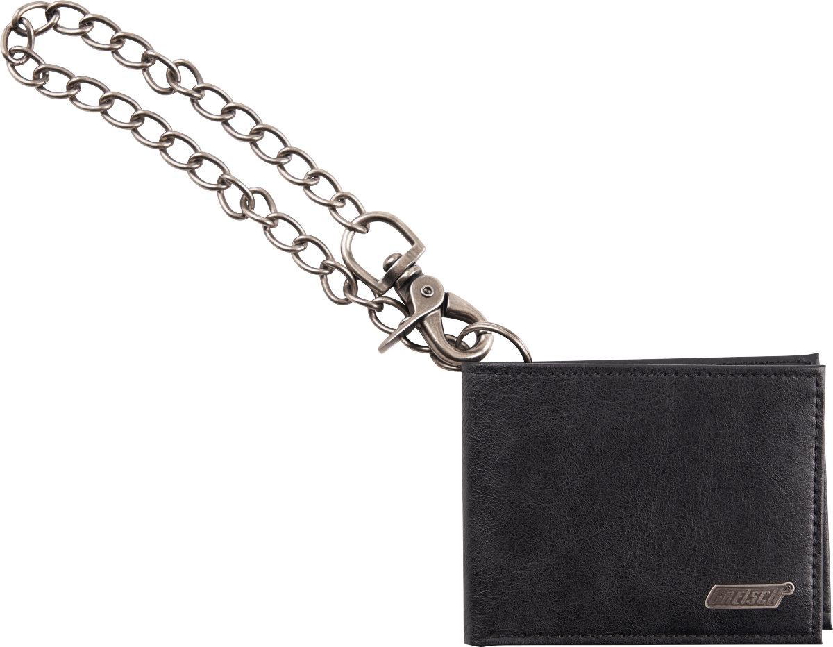 Gretsch® Limited Edition Leather Wallet with Chain, Black - GretschGear
