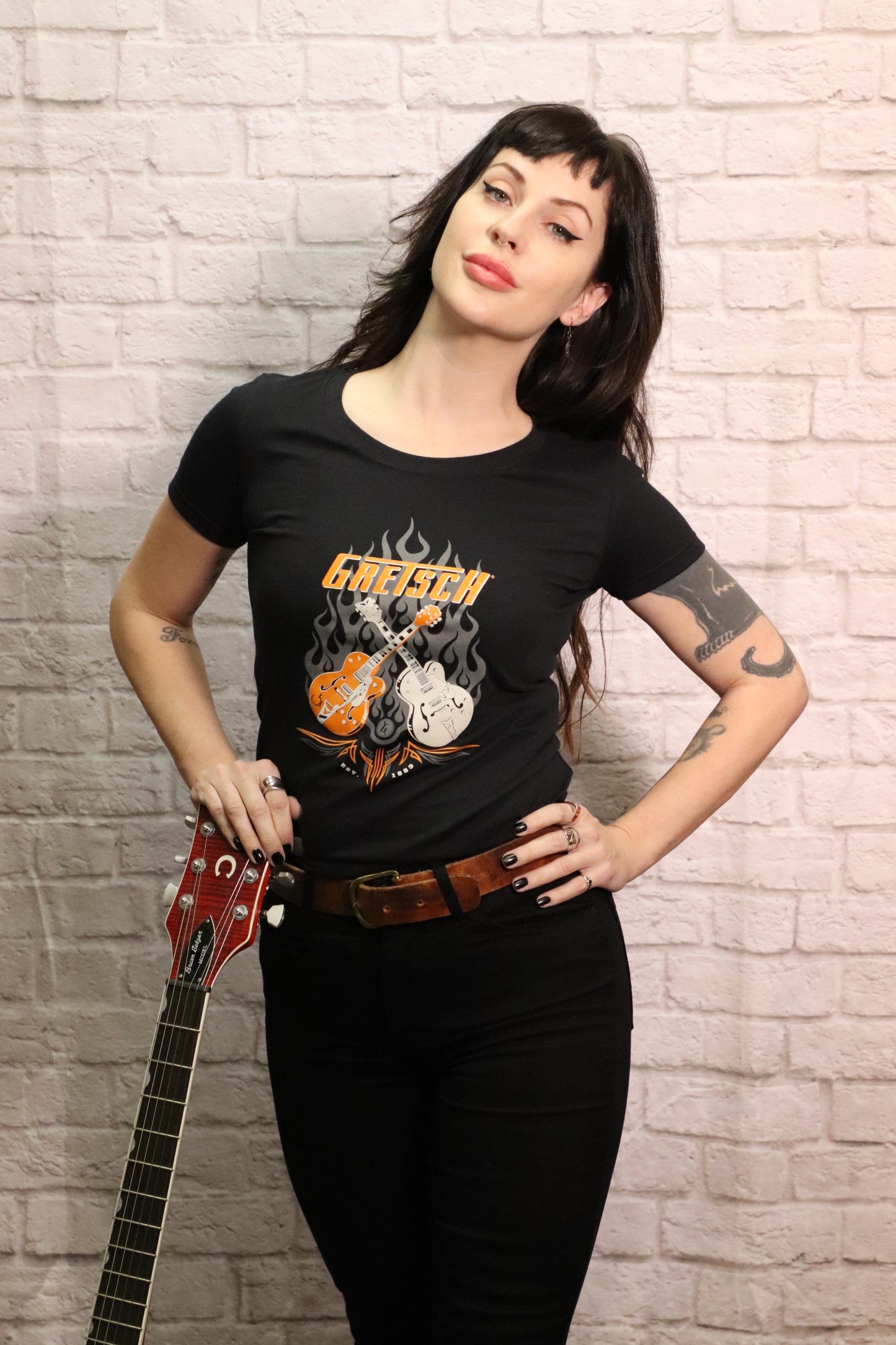 Gretsch Ladies Dual Guitar T-Shirt - GretschGear